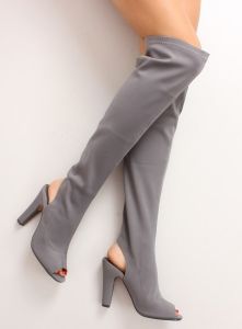 Muszkieterki open toe R110P Grey