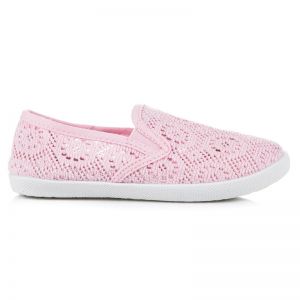 TRAMPKI SLIP ON Z KORONKĄ