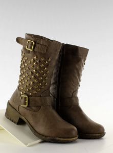 Kozaki z ćwiekami HU929 KHAKI