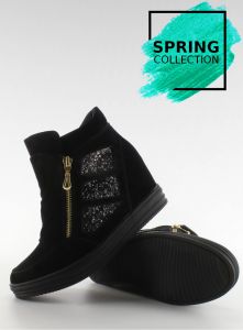 Zamszowe sneakersy HY-33 BLACK