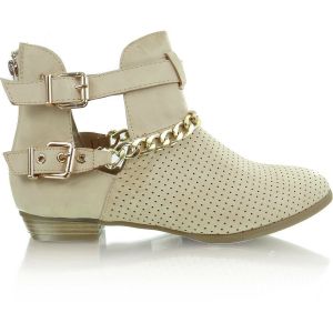 Botki cut out C075 BEŻOWE