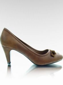 Jesienne czółenka C304 camel
