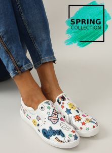 Slipony komiksowe 6120 WHITE