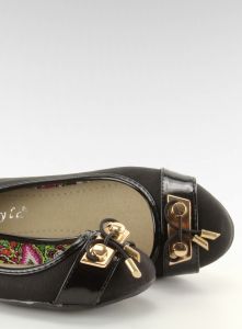 Balerinki złote dodatki Y20-21B Black