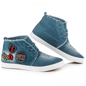 WYSOKIE JEANSOWE TRAMPKI