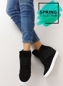 Sneakersy z szerokimi gumami AT-0611-L BLACK