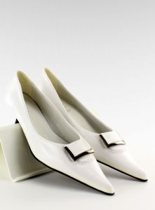 Czółenka eleganckie PM2-15 białe
