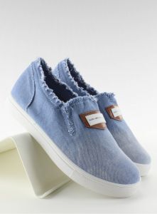 Jeansowe slip-on z naszywką NB22 L. Blue