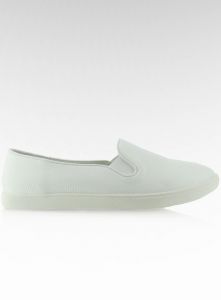 Slip-on migdałowe noski A910 Białe