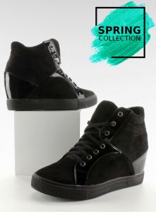 Zamszowe sneakersy AT-0593-L Black