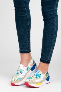 SLIPONY ESPADRYLE NA PLATFORMIE