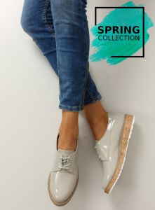 Mokasyny ze skórzanym środkiem 7153 Grey