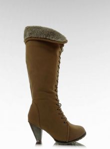 Sznurowane kozaki MJ803 KHAKI