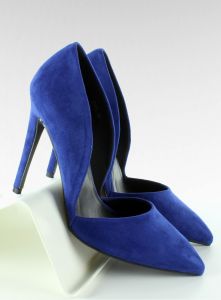 Czółenka na szpilce z wcięciami EE03 Blue