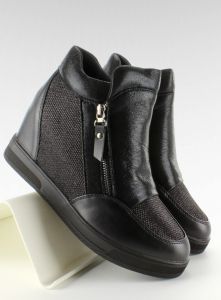 Sneakers na ukrytym koturnie 2017-1 Czarny