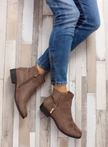 Stylowe sztyblety z suwakami AB02-20 Khaki