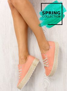Creepersy espadryle K1620306 Salmon