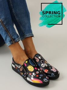 Slipony komiksowe 6120 BLACK