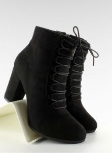 Botki zamszowe szeroki obcas NC16 Black
