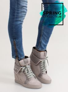 Sneakersy zamszowe B12-22 Grey