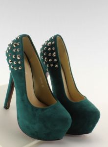 High heels 18509 zielone