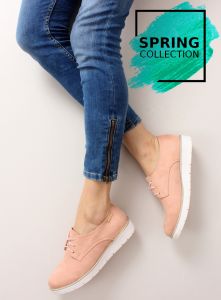 Mokasyny na sportowej podeszwie 7127 Pink