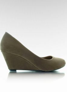 Gładkie czółenka Y648 khaki