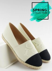 Esapdryle z tłoczonymi literkami T267 BEIGE