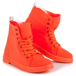 NEONOWE POMARAŃCZOWE TRAMPKI