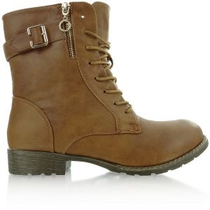 Workery z suwakiem B307 Camel