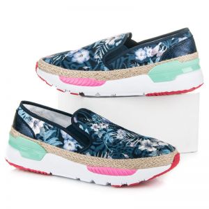 SLIPONY ESPADRYLE NA PLATFORMIE