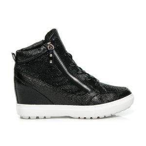 SNEAKERSY NA KOTURNIE BLACK