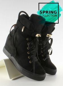 Sneakersy z kłódka zamsz C-223 Black