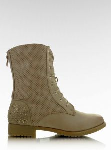 Botki ażurowe C069 KHAKI