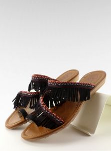 Klapki japonki w indiańskim stylu k1626302 NEGRO