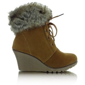 Botki sznurowane ocieplane MC4793K CAMEL