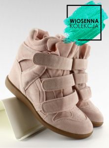Sneakers zamsz z poduszeczką 6039 Pink
