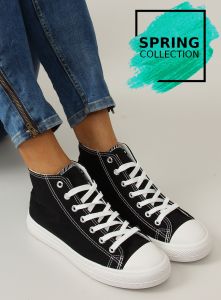 Super lekkie trampki damskie PT7209 NEGRO