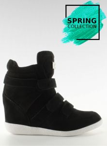 Zamszowe sneakersy high top JT36 BLACK