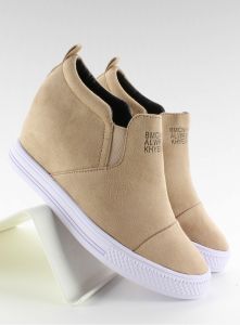 Slip-on na koturnie hit sezonu XW36272 Beżowy
