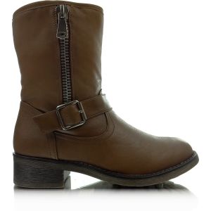 Botki z suwakiem 376-PA CAMEL