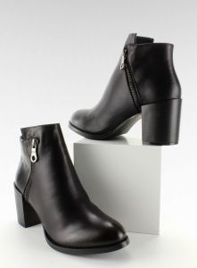 Botki na szerokim obcasie G389 Black