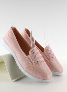 Urocze tenisówki  sznurowane noski QF05P Pink