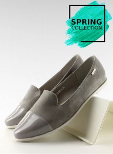 Zamszowe lordsy pastelove 6058 Grey