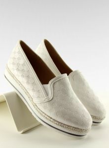 Slipony na wysokiej podeszwie 6068 White