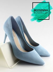Zamszowe szpilki Candy Shop LEI-90 L. Blue