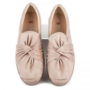 ZAMSZOWE SLIP ONY Z KOKARDĄ
