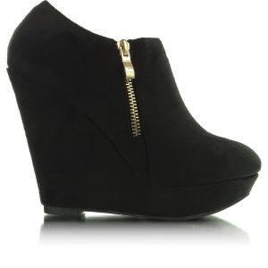 Wedges zamszowe PK-90 CZARNE