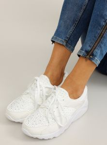 Buty sportowe glamorous diamonds k1730302 Blanco