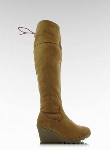 Kozaki na koturnie MJ806 CAMEL